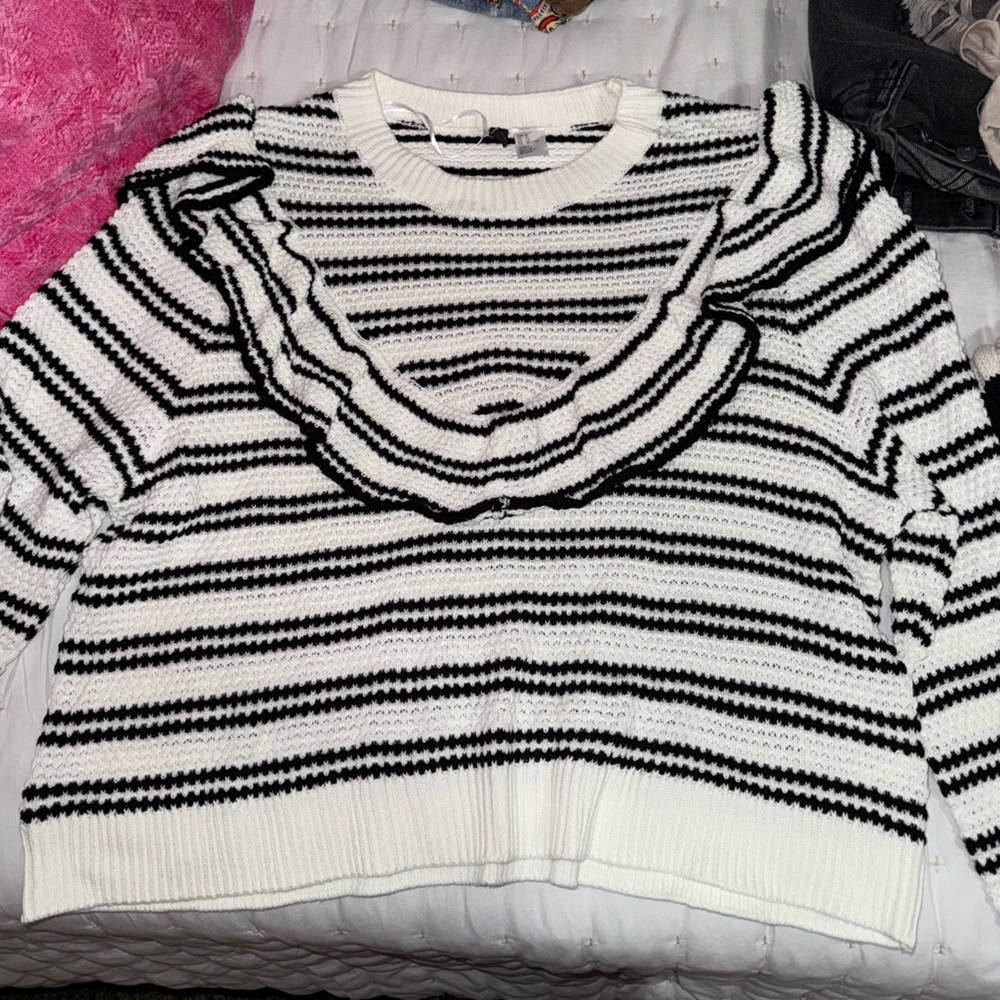 Black and white sweater